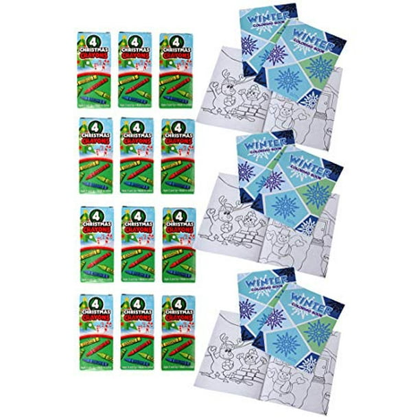 Download 12 Sets Bulk Mini Winter Coloring Books Christmas Crayons Assortment Pack For Kids Walmart Com Walmart Com