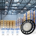 thumbnail image 4 of 100-Watt Black Integrated LED UFO High Bay Light Dimmable LED Daylight For Garage, 4 of 9