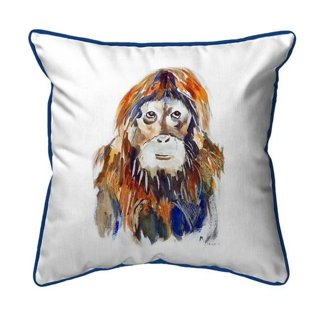 Betsy Drake ZP099 22 x 22 in. Orangutan Extra Large Zippered Pillow