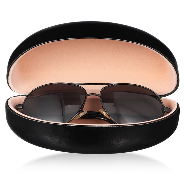 Shisuyan Étui de Protection Compact pour Lunettes Noir Fermeture Sécurisée 1 Ensemble 6.3X2.8X2.2in