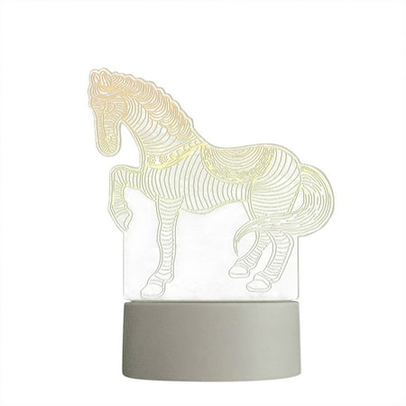 

LED light 3D USB Acrylic Night Table Desk Bedroom Decor Gift Warm White Lamp