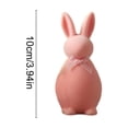 thumbnail image 2 of Easter Bunny Figurine, Cute Rabbit Desktop Decor for Home and Office, Compact Resin Statue that Adds Festive Easter Decor Charm to Shelves, Tables and Mantels, Adorable Holiday Accent, 4in, Pink, 2 of 7