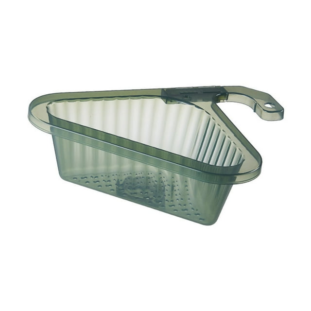 pdqouc Retractable Handle Sink Drain Shelf Fit for All Kitchen Sink Multifunctional Corner Riangular Sink Filter Swan Drain Rack for Kitchen Bathroom