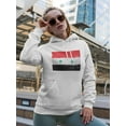 thumbnail image 2 of Syria Flag Design Hoodie Women -Image by Shutterstock, Female Medium, 2 of 4