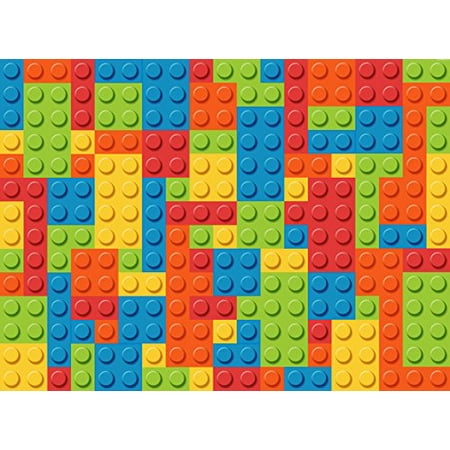 Lego Base Colors Building Block Edible Cake Topper Frosting 1/4 Sheet Birthday