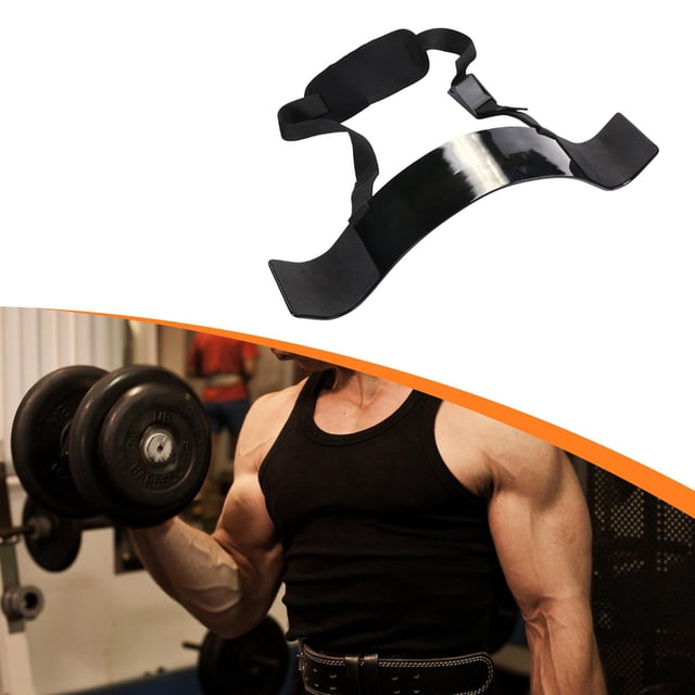 Aparato de entrenamiento para bíceps y tríceps, con bordes acolchados, diseño curvo y apto para uso doméstico. Ideal para aislar el curl de bíceps.