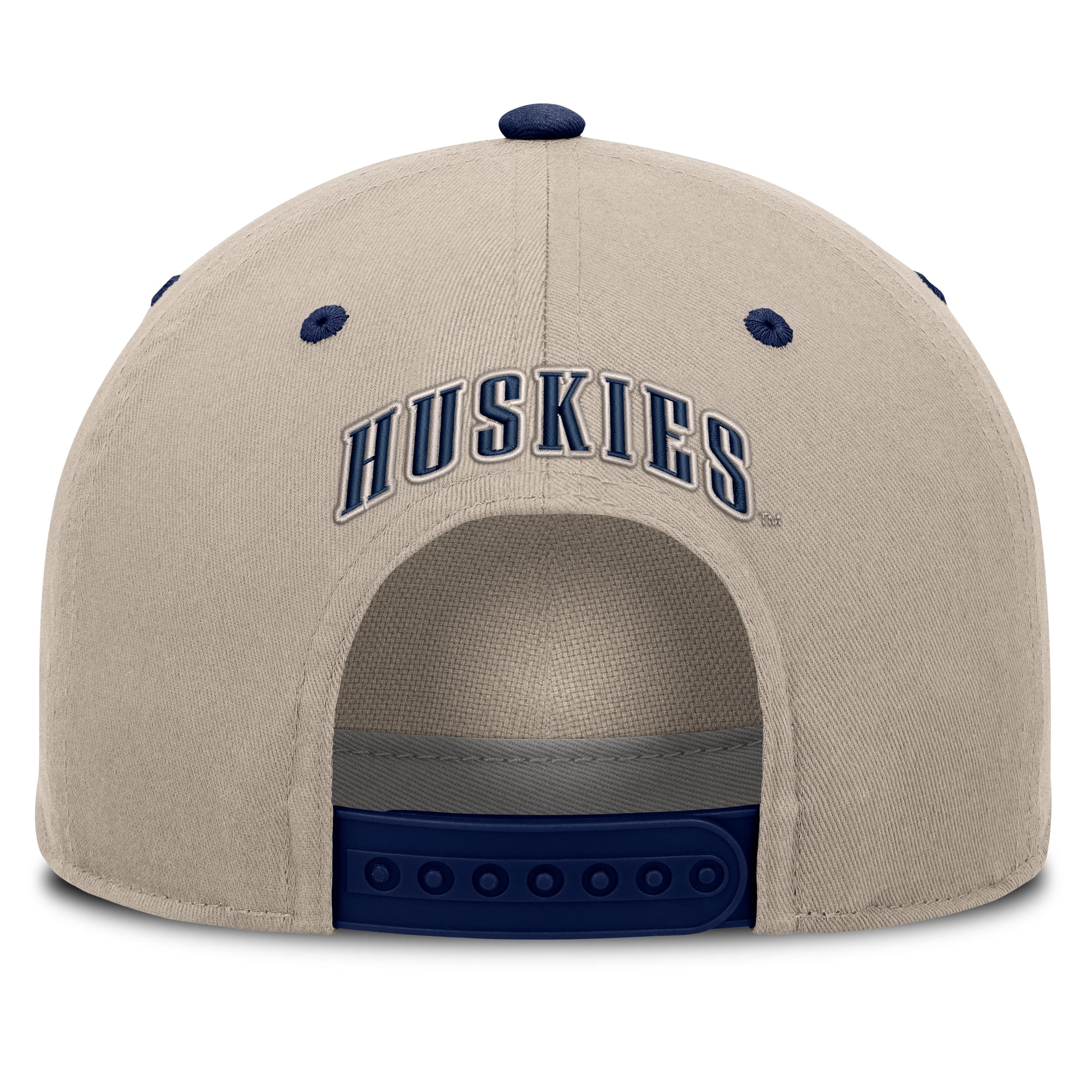 Men's Fanatics  Stone/Navy UConn Huskies Veteran Two-Tone Adjustable Hat