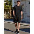 thumbnail image 6 of Pinspark Men's 3 Pack Workout Shirts Quick Dry Gym Athletic Shirts Moisture Wicking Short Sleeve T Shirts, 6 of 7