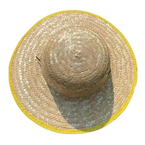 Ysmooiuy Nature Straw Hat for Kids Girl Boys Sunproof Farmer Hat Wide Brims Hat Beach Hat Kids Photo Hat Beach Travel Hat