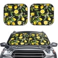 thumbnail image 2 of Xecao Lemon Fruits Flowers Leaves for Foldable Car Sun Shades (2-Pack) offer sun protection with an easy-fold design for convenient windshield shading., 2 of 7