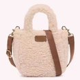 thumbnail image 2 of Bolso Bandolera Informal para Mujer Bolso Hobo Peludo Color Sólido Bolso Lana Cordero, 2 of 9