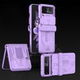thumbnail image 1 of for Samsung Galaxy Z Flip 4 Magnetic Hinged Folding Case, Military Grade Armor Sliding Lens Cover Raised Lip Protection Anti-Drop Shockproof Rugged Case For ZFlip 4 6.7 inch, Black, 1 of 8