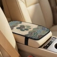 thumbnail image 4 of Xoenoiee Boho Mandala Dog Paw Pattern 5 Pieces Leather Car Interior Accessories, Includes Auto Seat Covers, Seat Belt Pads, Center Console Pad Fit for Most Cars, Vehicles, SUVs, 4 of 7