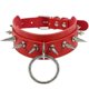 thumbnail image 2 of Gargantilla gótica punk rock de gran tamaño con forma de O, collares para mujer y hombre, de cuero con remaches de púas, collar tipo gargantilla, joyería llamativa, rosa 6, 2 of 5