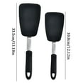thumbnail image 3 of Uanit Silicone Spatula Heat Resistant Kitchen Utensils Set Cooking Utensils Set Plastic Rubber Spatulas for Nonstick Cookware Baking Spoon Sets for Kitchen in Black, 3 of 9