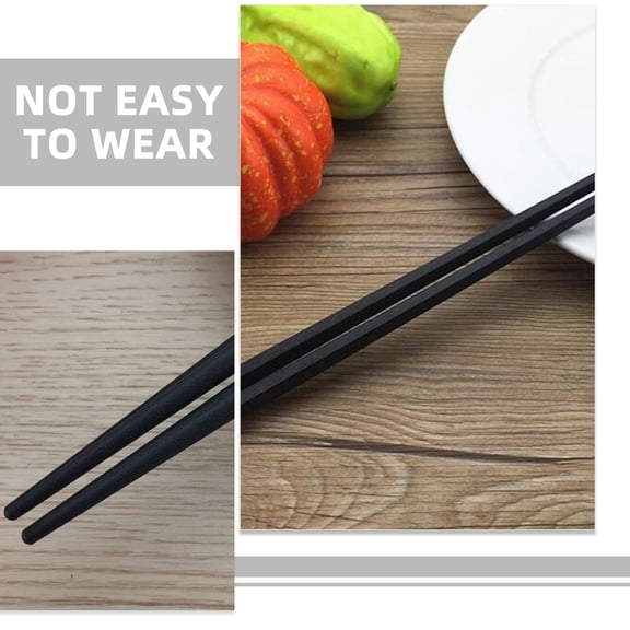 MERRYHAPY Black Japanese Style Disposable Chopsticks Set, Comfortable Grip, PP Material, 5 Pairs for Home and Restaurant Use