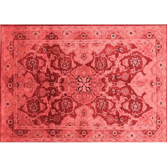 Ahgly Company Indoor Rectangle Oriental Red Traditional Area Rugs, 4' x 6'