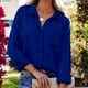 thumbnail image 1 of Puntoco Mujeres Suelto Casual Manga Larga Sólido Turn Down Collar Casual Blusa Camiseta tops Puntoco Puntoco-5811, 1 of 8