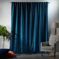 thumbnail image 2 of 3S Brother's Solid Luxury Matte Velvet Soft Curtains Set of 2 Panels Hanging Back Tap & Rod Pocket Home Décor Bedroom Kitchen Office Windows Room Darkering ( Lapis Blue-52"x84"), 2 of 6