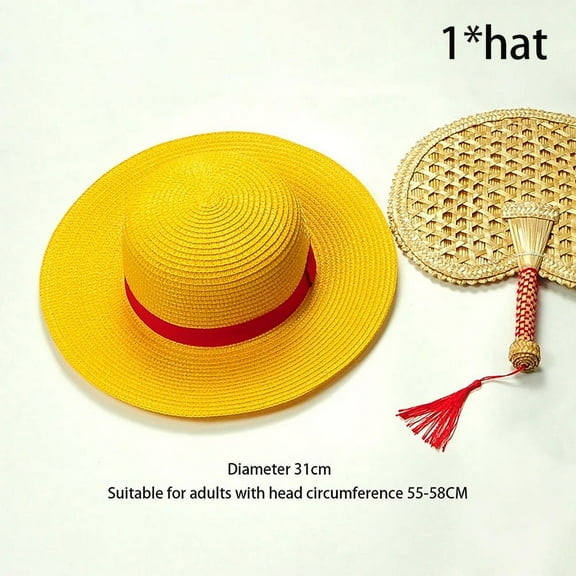 Luffy Anime Peripheral Straw Hat Group Two-dimensional Anime Original Hat Sunshade Sunscreen Best Birthday Gift