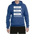thumbnail image 2 of Wild Bobby, Have Faith Pray Hard Stay Humble Inspirational/Christian Unisex Graphic Hoodie Sweatshirt, Vintage Heather Blue, Small, 2 of 6