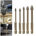 thumbnail image 3 of Cemented Carbide Cross Tile Glass Ceramic Drill Bit Hex Shank Efficient Professional Wall Drilling Tool Tile Hole Opener 10mm, 3 of 7