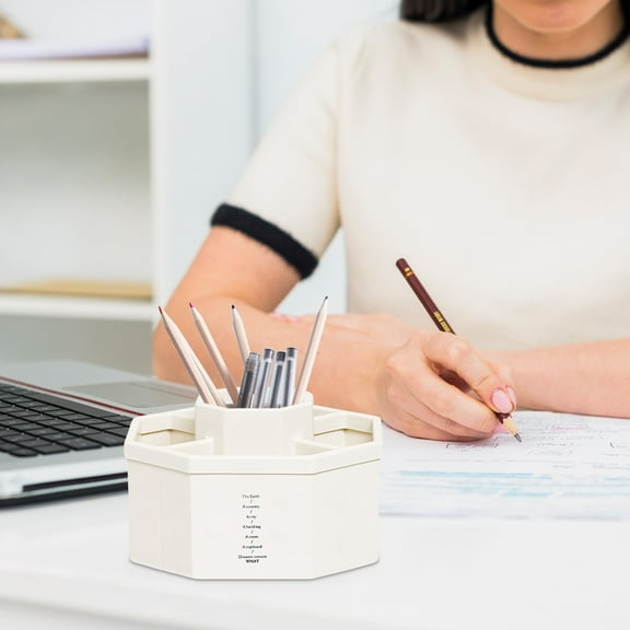 sruoe Pencil Holder, Pencil Holders and Pencil Cups, Pencil Holder Cup Work Place, Pen Holder Cup for Desk Single Piece, Unique Pen Holder, Plastic
