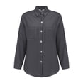 thumbnail image 6 of ManxiVoo Womens Spring Summer Long Sleeve Shirt Breathable Loose Fit Top for Casual and Office Wear M Size Dark Gray, 6 of 9