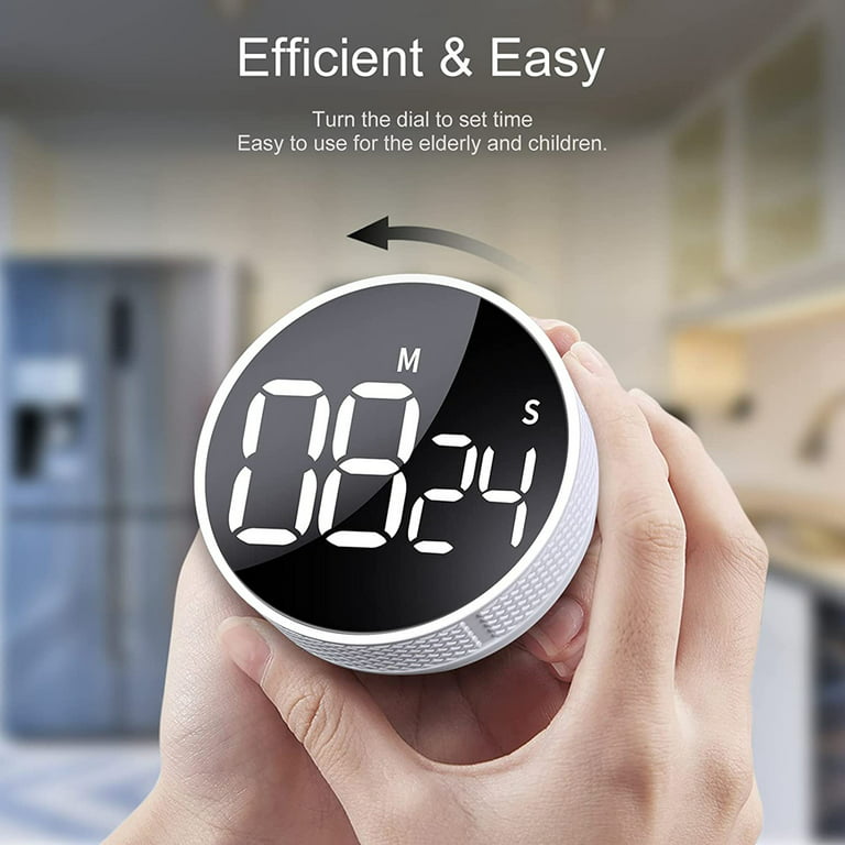 Kitchen Timer Digital LED Display Shower Study Baking LED Counter Cooking  Stopwatch Reminder Electronic Countdown Alarm Clock