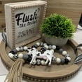 thumbnail image 2 of Letrero decorativo ZlFart Flush Inodoro Bathroom Rules blanco, 2 of 6
