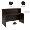 thumbnail image 5 of Arrive 60W x 30D Reception Desk with Shelf in Mocha Cherry - Engineered Wood, 5 of 10