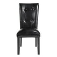 thumbnail image 3 of Steve Silver Sterling Black Faux Leather Upholstered Dining Chair, 3 of 7