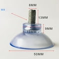 thumbnail image 2 of Accessoires Crochets à Ventouse Ventouses Coussinet de Vis pour Pouce Suceurs Plastique 10 Pcs, 2 of 7