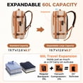 thumbnail image 5 of Fegat Vacuum Backpack for Travel,New Upgrade 60L Expandable Compression Bag with One-Button,Pump & TSA Lock,Vacuum Seal Backpack Flight Approved,Carry on Backpacks for Travel Business, 5 of 10