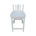 thumbnail image 4 of International Concepts Wood San Remo Slat Back Counter Height Stool in White - 24" Seat Height, 4 of 10