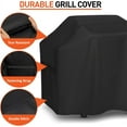 thumbnail image 3 of 52 inch Grill Cover Topboutique Durable Waterproof Gas Barbecue Cover Outdoor BBQ Cover UV-Resistant Grill Cover with Adjustable Straps Wind Resistant, Rip Resistant and Fade Resistant,Black, 3 of 8
