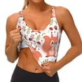 thumbnail image 3 of Balery Squirrel And Sujetadores deportivos con espalda cruzada para mujer, acolchados, sin costuras, de alto impacto, ideales para yoga, gimnasio, entrenamiento y fitness.-Small, 3 of 8