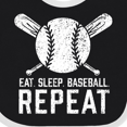 thumbnail image 4 of Inktastic Grunge Eat Sleep Baseball Repeat Boys or Girls Baby Bib, 4 of 4