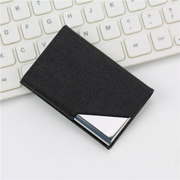Wiueurtly Stainless Multi Card Case Holder Wallet Credit Card Id Case Holder For Men & Women Black