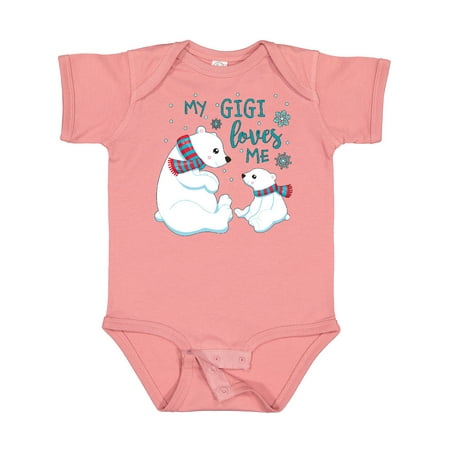 

Inktastic My Gigi Loves Me- Cute Polar Bears Boys or Girls Baby Bodysuit