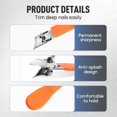 thumbnail image 4 of Lavito Nail Clipper, Caurat Slanted Nail Clippers, Slant Edge Nail Clippers, Wide Jaw Opening Anti-Splash Slanted Nail Clipper for Ingrown Nails and Thick Toenails, 4 of 7