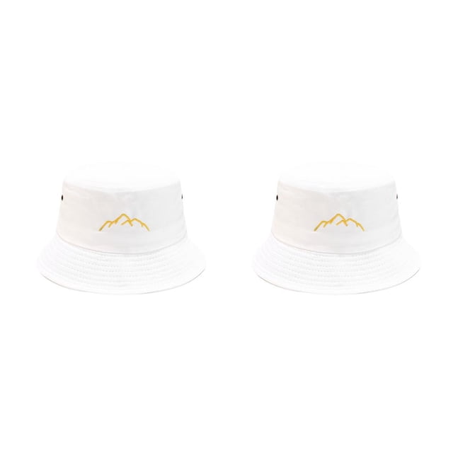 Minnieouse Verano Playa Algodón Sombrero de protección solar Sombreros al aire libre Gorra plegable portátil Regalos Accesorio Picnic Sporting Blanco Blanco 2piezas Minnieouse CBP271145