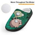thumbnail image 4 of Invader Zim Pig Cartoon Kid's Cotton Slippers Winter Warm Soft Plush Slippers with Rubber Sole Non-Slip Indoor Outdoor Slip on Shoes Fluffy House Slippers For Boys Girls Teen, 4 of 8