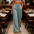 thumbnail image 2 of ZHYou No Boundarie Womens Wide Leg Sweatpants Baggy Fit Elastic High Waist Side Slit Casual Pull On Trousers with Pockets,Gray,Size XL, 2 of 6
