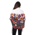 thumbnail image 4 of FORMRS Womens Scarf Winter Soft Long Big Warm Shawls Wrap Tassel Scarves, Purple Flowers, 4 of 9