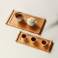 thumbnail image 5 of Bamboo Serving Tray Decorative Tea Platter Natural Style Tea Serving Tray Rectangular Tea Tray, 5 of 6