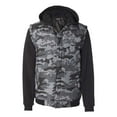 thumbnail image 1 of Chaleco acolchado con mangas de forro polar Burnside para adulto L BLACK CAMO/ BLAC Burnside 8701, 1 of 1