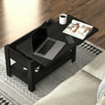 Hillsdale Coover Wood Rectangle Lift Top Coffee Table, Black
