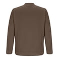 thumbnail image 5 of PEASKJP Men New Sweatshirt Stand Casual Button Solid Color Men Sweatshirt Top(Coffee,XXL), 5 of 5