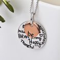 thumbnail image 3 of HSHDLDF Inspirational Pendant Necklace - “Be Brave Strong Happy Thankful Kind Wise Compassionate” - Great Unique Gift, 3 of 7